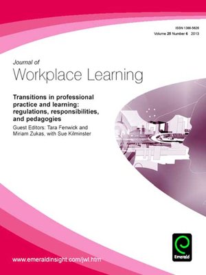cover image of Journal of Workplace Learning, Volume 25, Issue 6